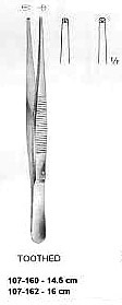 Toothed Dressing-Tissue Forcep